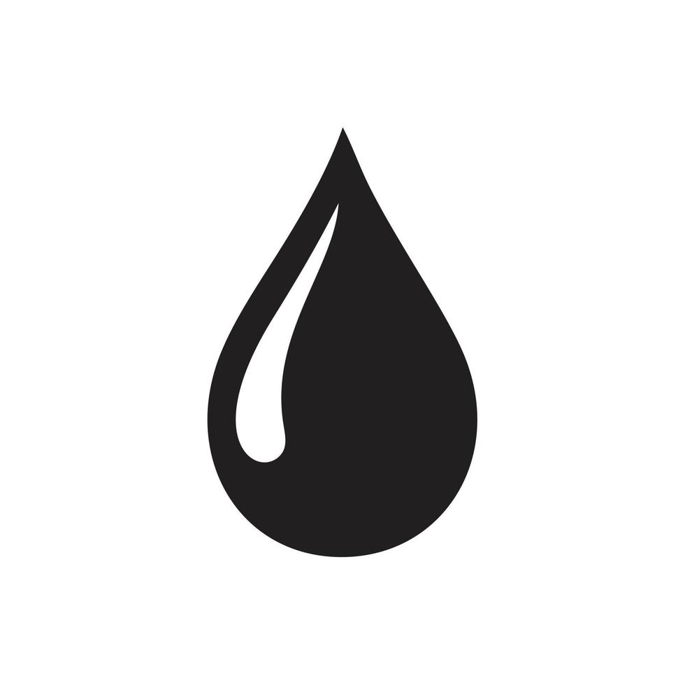 plantilla de icono de gota negra color negro editable. Ilustración de vector plano de símbolo de icono de gota negra para diseño gráfico y web.