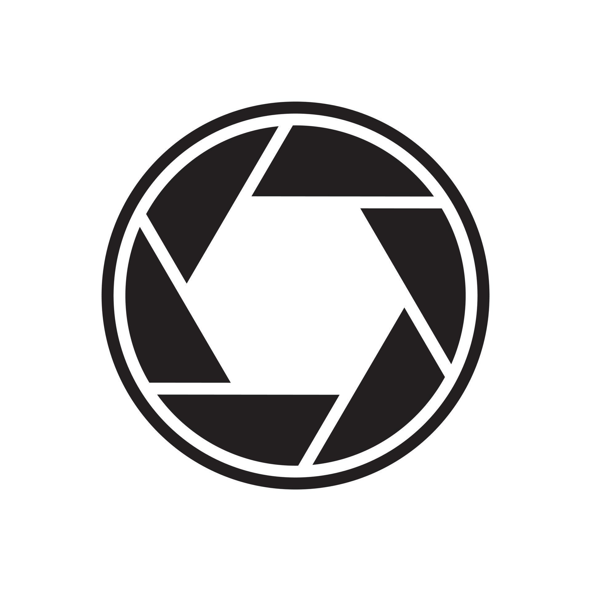 Shutter, lenses Icon template black color editable. Shutter, lenses