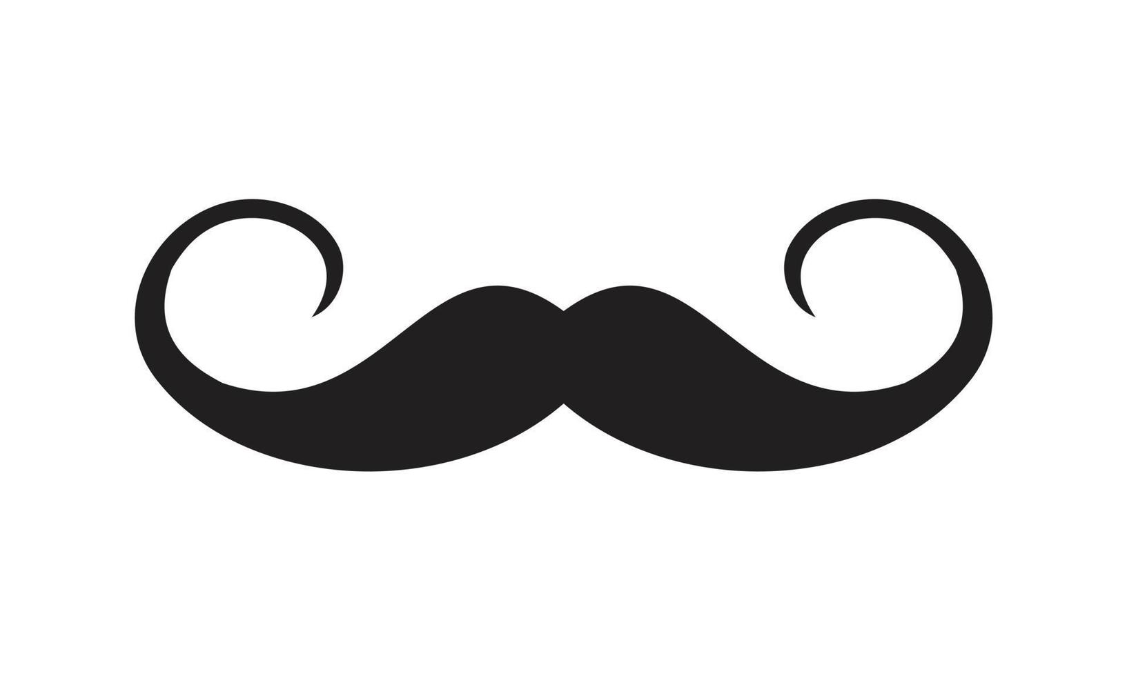 Italy mustache Icon template black color editable.  Italy mustache Icon symbol Flat vector illustration for graphic and web design.