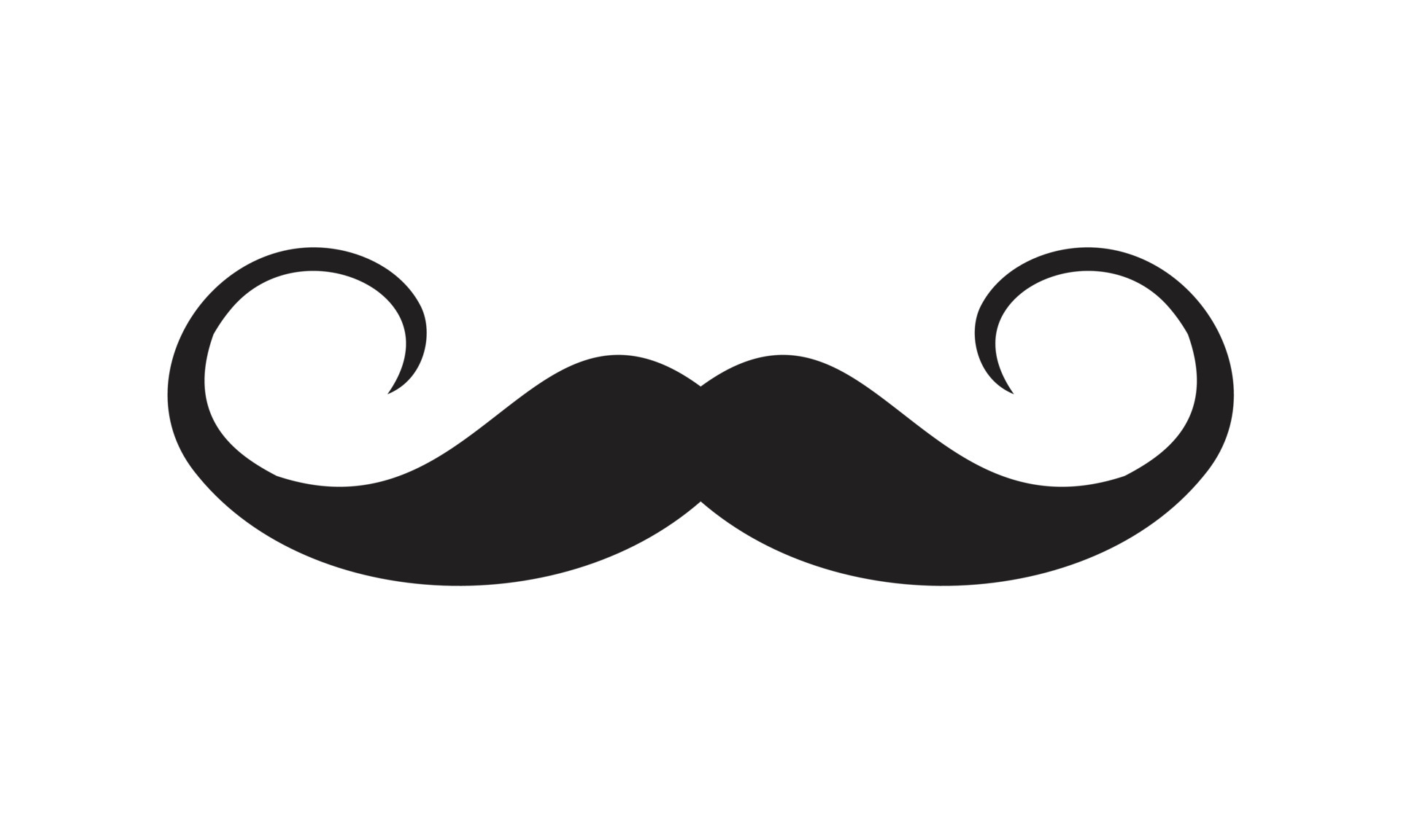 Italy mustache Icon template black color editable. Italy mustache Icon