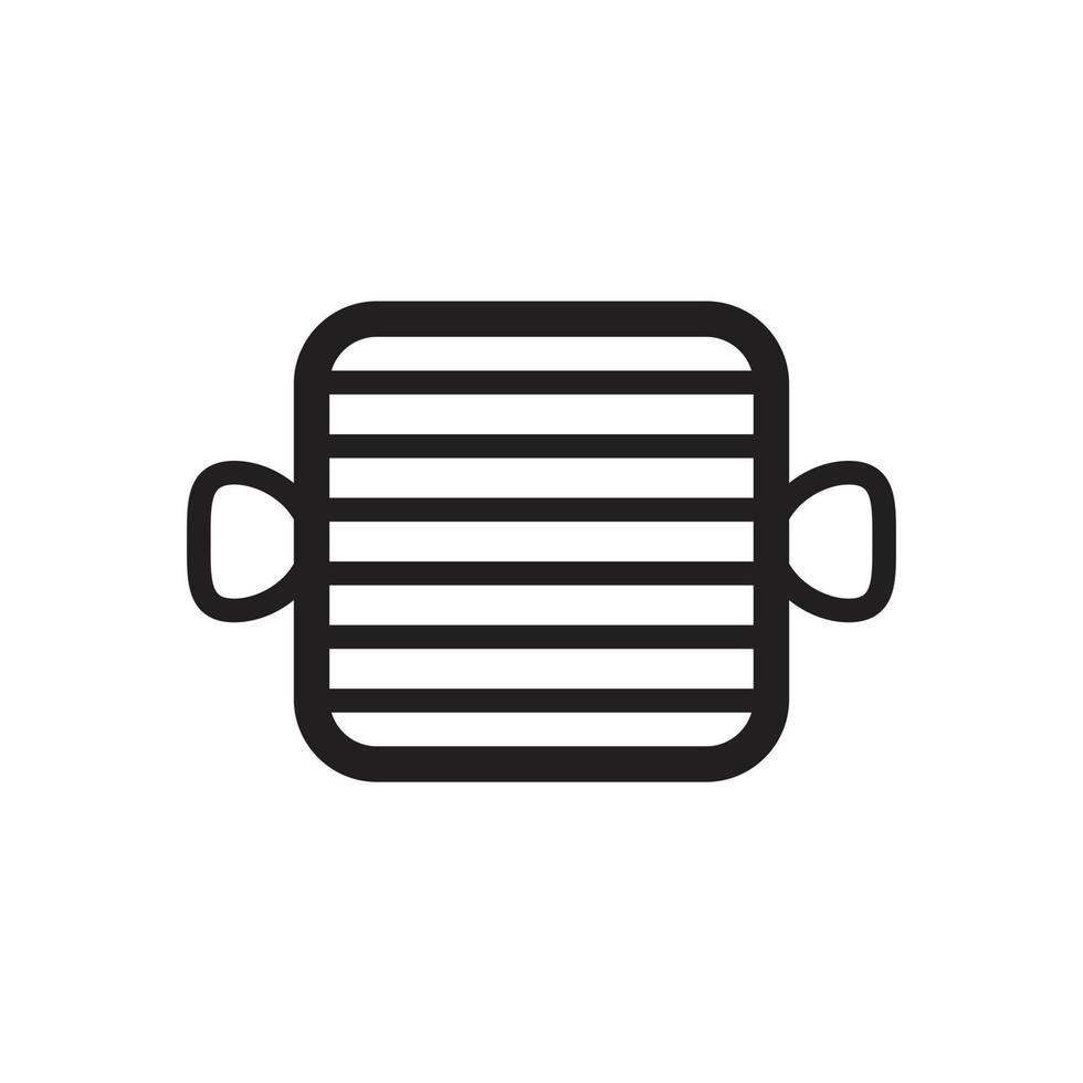 Grill icon template black color editable. Grill icon symbol Flat vector illustration for graphic and web design.