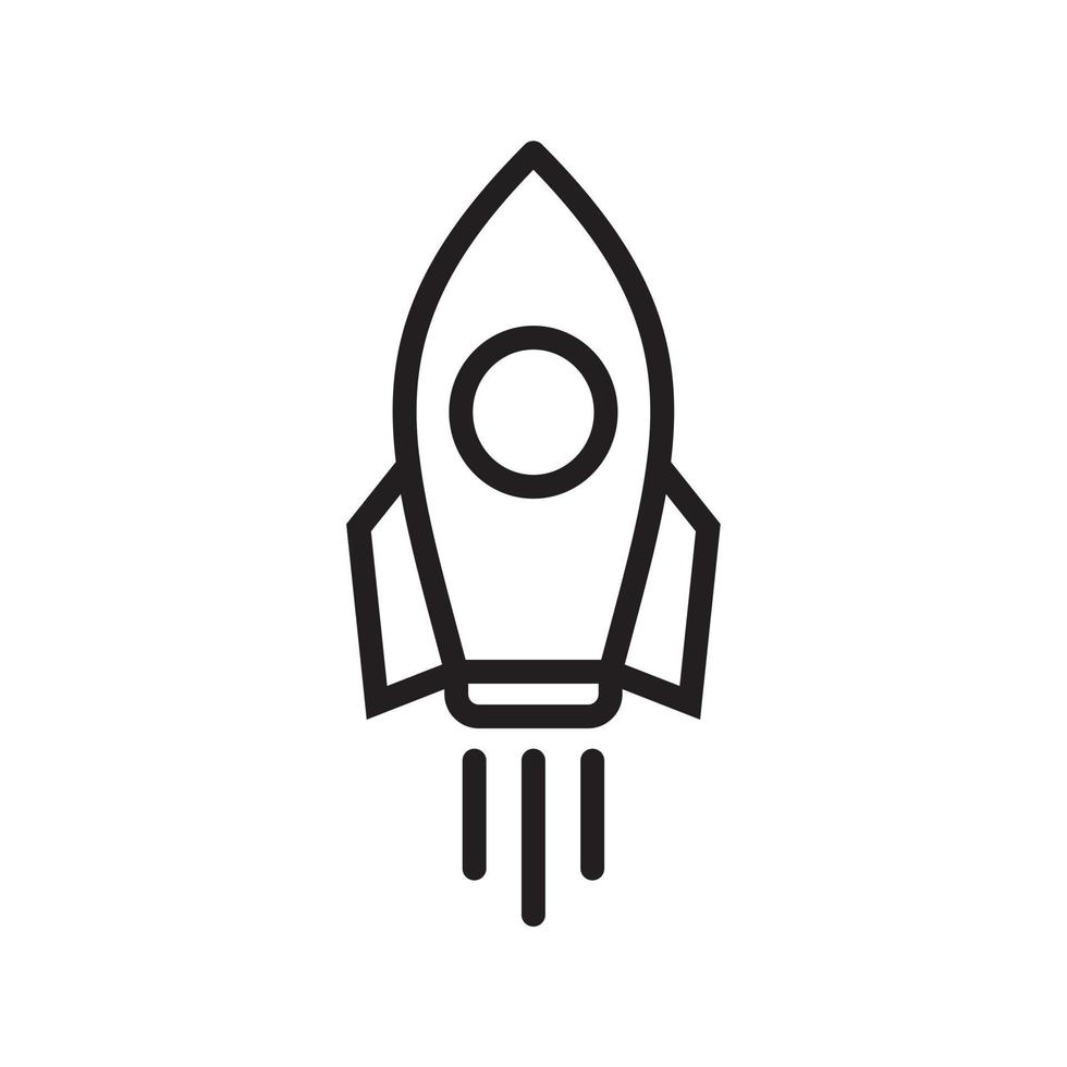 plantilla de icono de cohete color negro editable. Ilustración de vector plano de símbolo de icono de cohete para diseño gráfico y web.