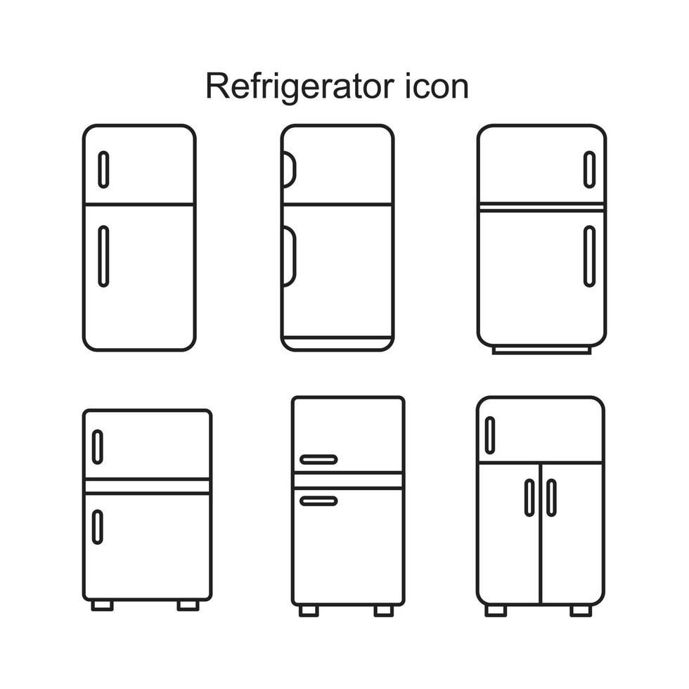 Refrigerator icon template black color editable. vector