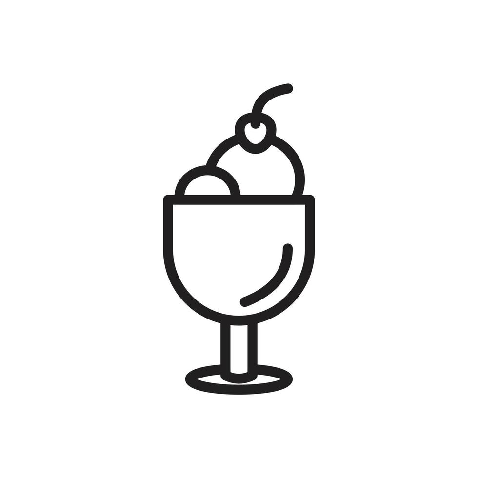 Ice cream Icon template black color editable. Ice cream symbol Flat vector illustration for graphic and web design.