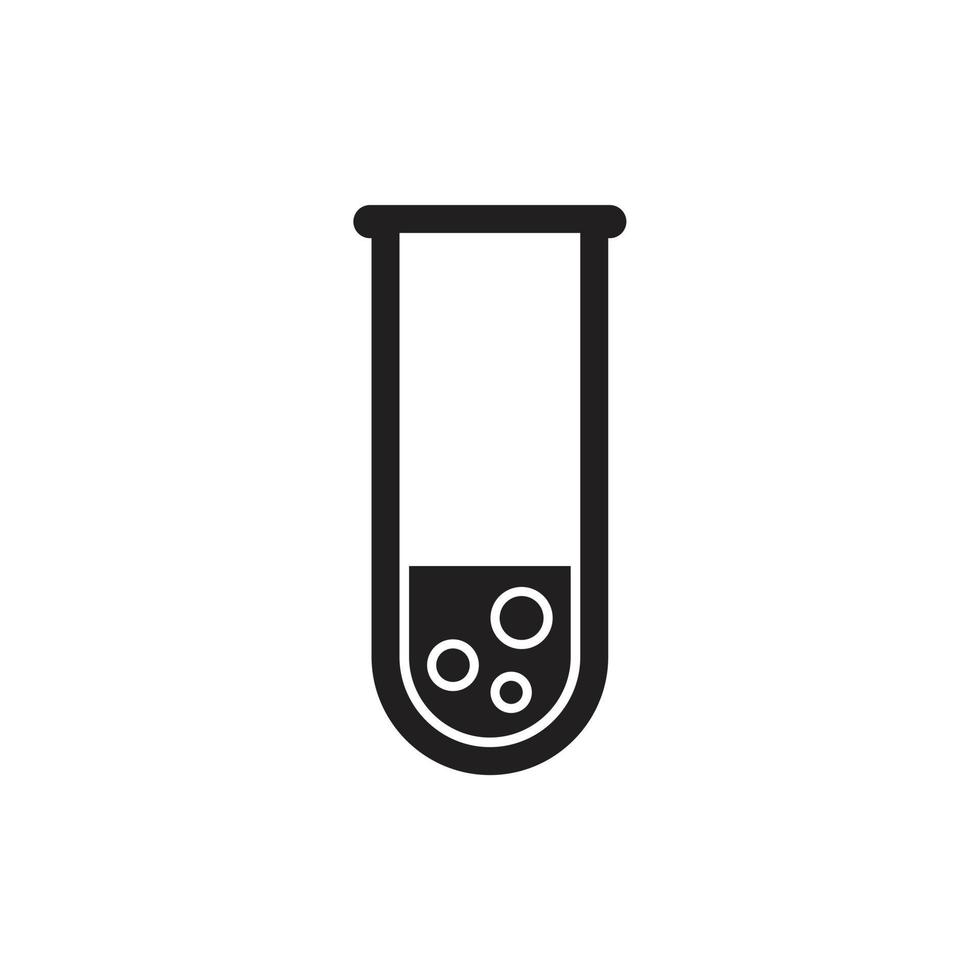 plantilla de icono de vidrio de laboratorio editable en color negro. Ilustración de vector plano de símbolo de icono de vidrio de laboratorio para diseño gráfico y web.