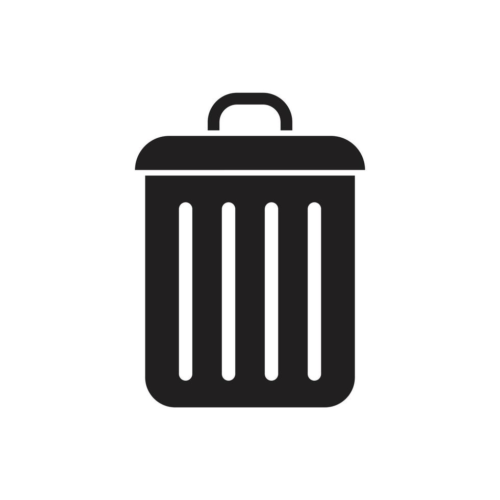 Bin Vector icon template black color editable. Bin Vector icon symbol Flat vector illustration for graphic and web design.