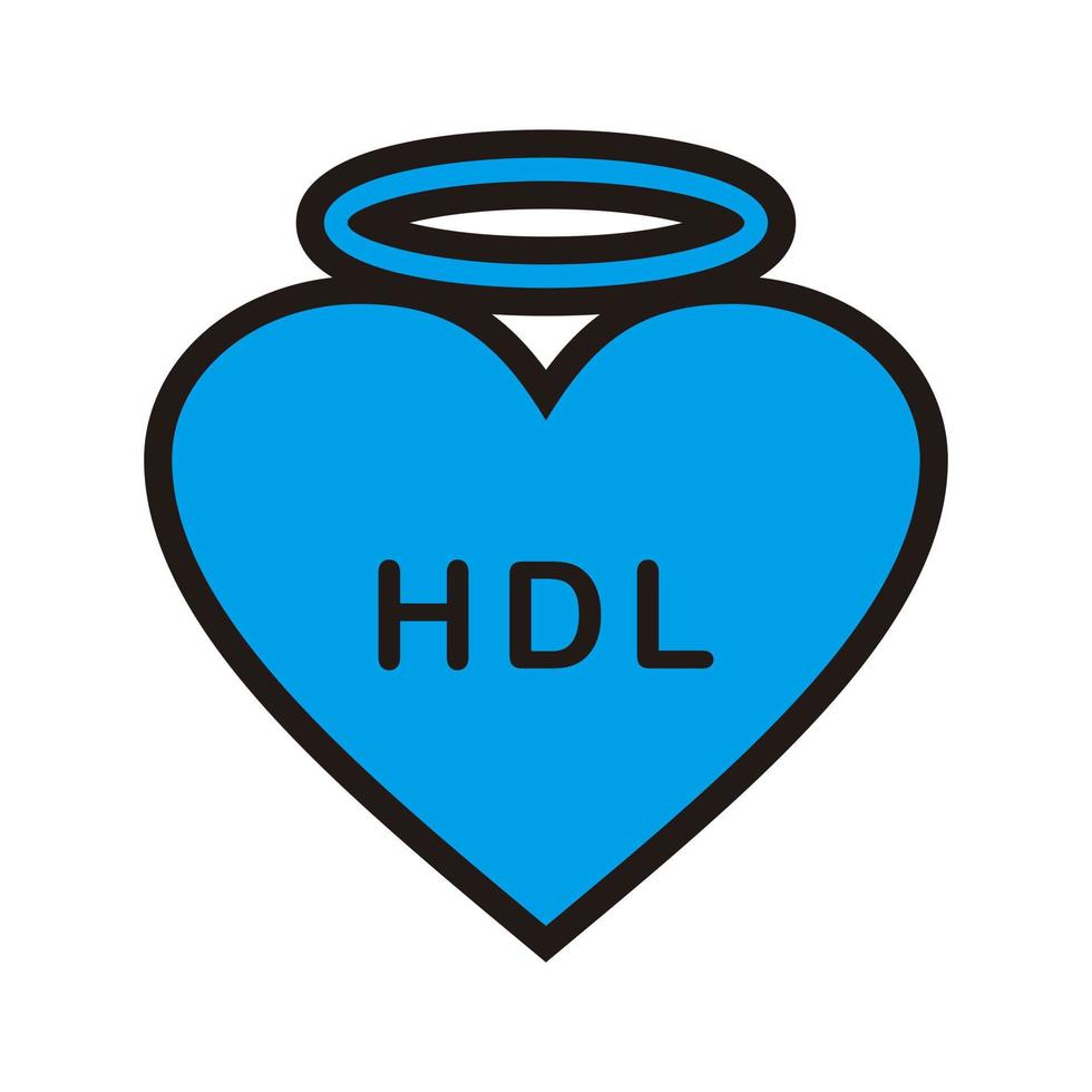 Good and bad cholesterol icon vector