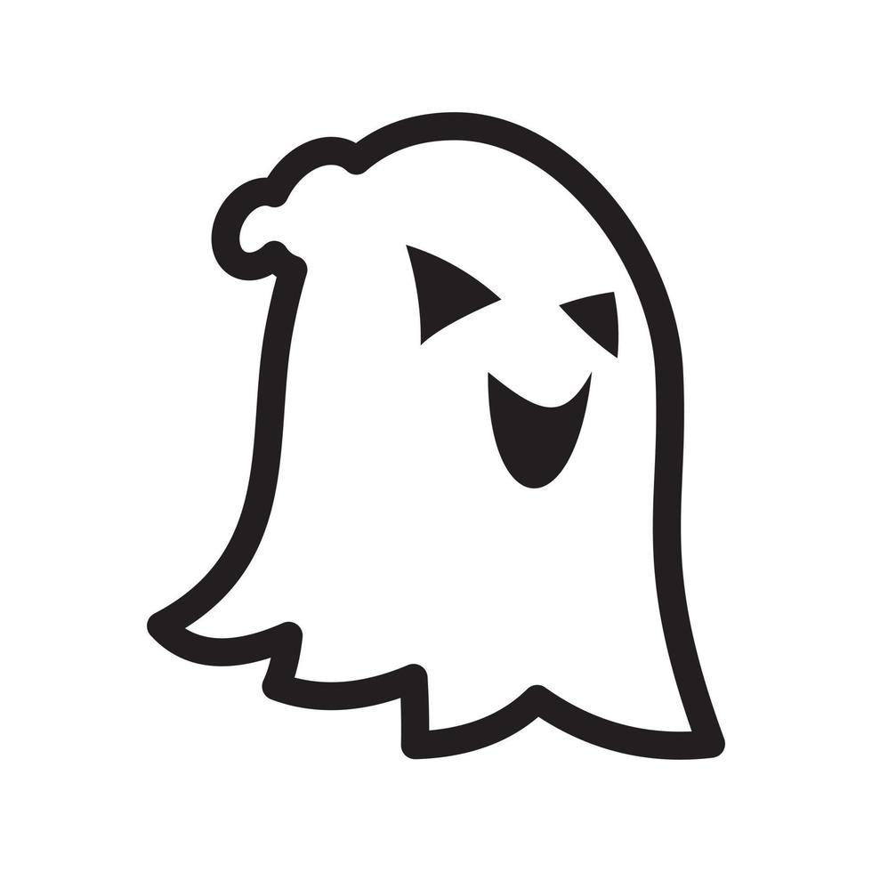 ghost icon vector illustration for graphic and web design.