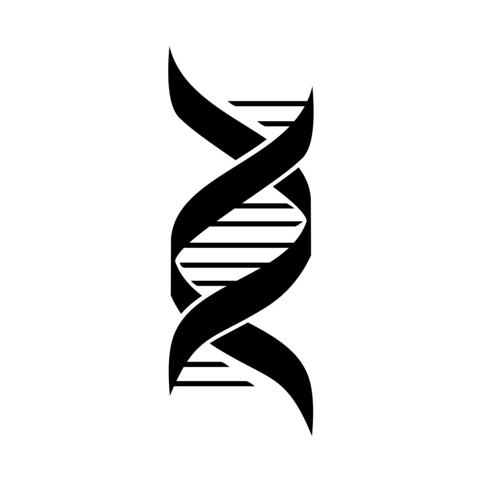 DNA icon in trendy flat design vector