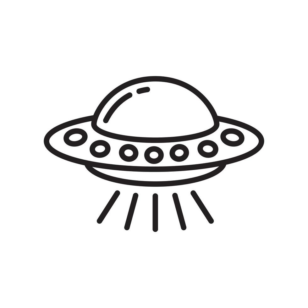 Ufo Flying spaceship icon template black color editable. Ufo Flying spaceship icon symbol Flat vector illustration for graphic and web design.