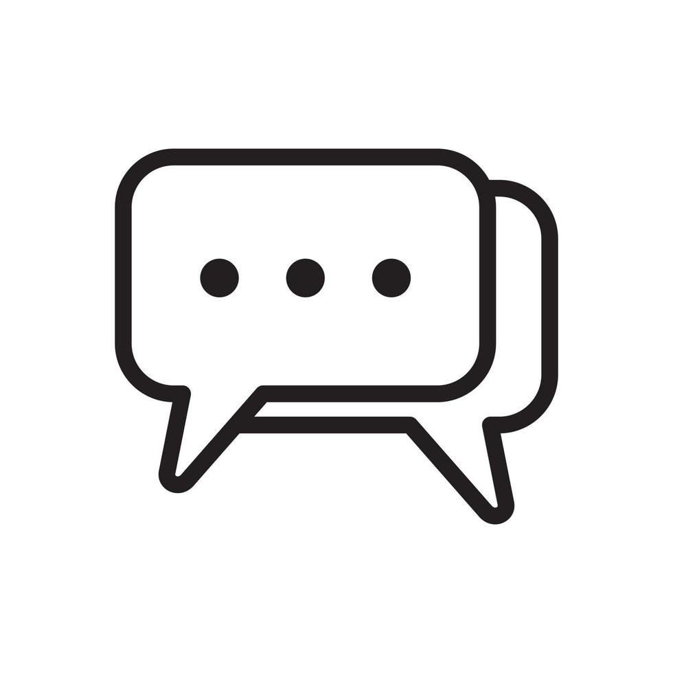 Chatting, message Icon template black color editable. Chatting, message Icon symbol Flat vector illustration for graphic and web design.