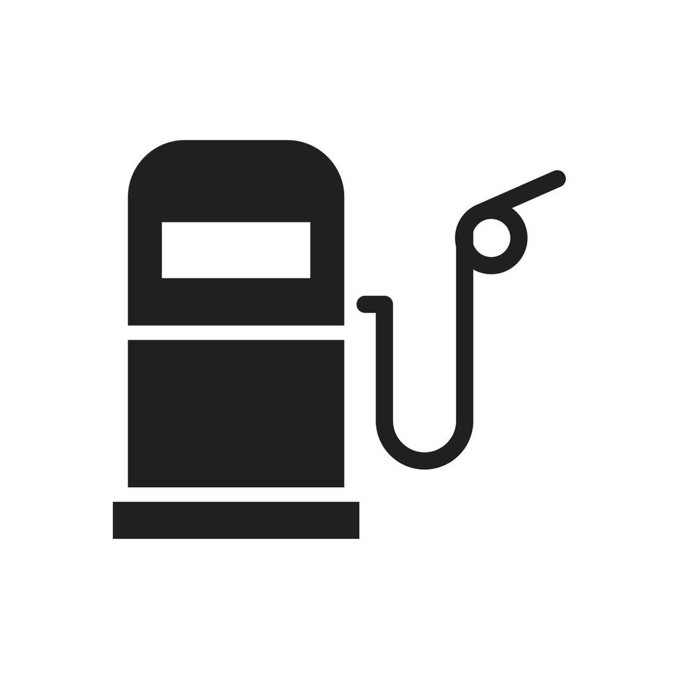 Plantilla de icono de gasolinera en color negro editable. Ilustración de vector plano de símbolo de icono de gasolinera para diseño gráfico y web.