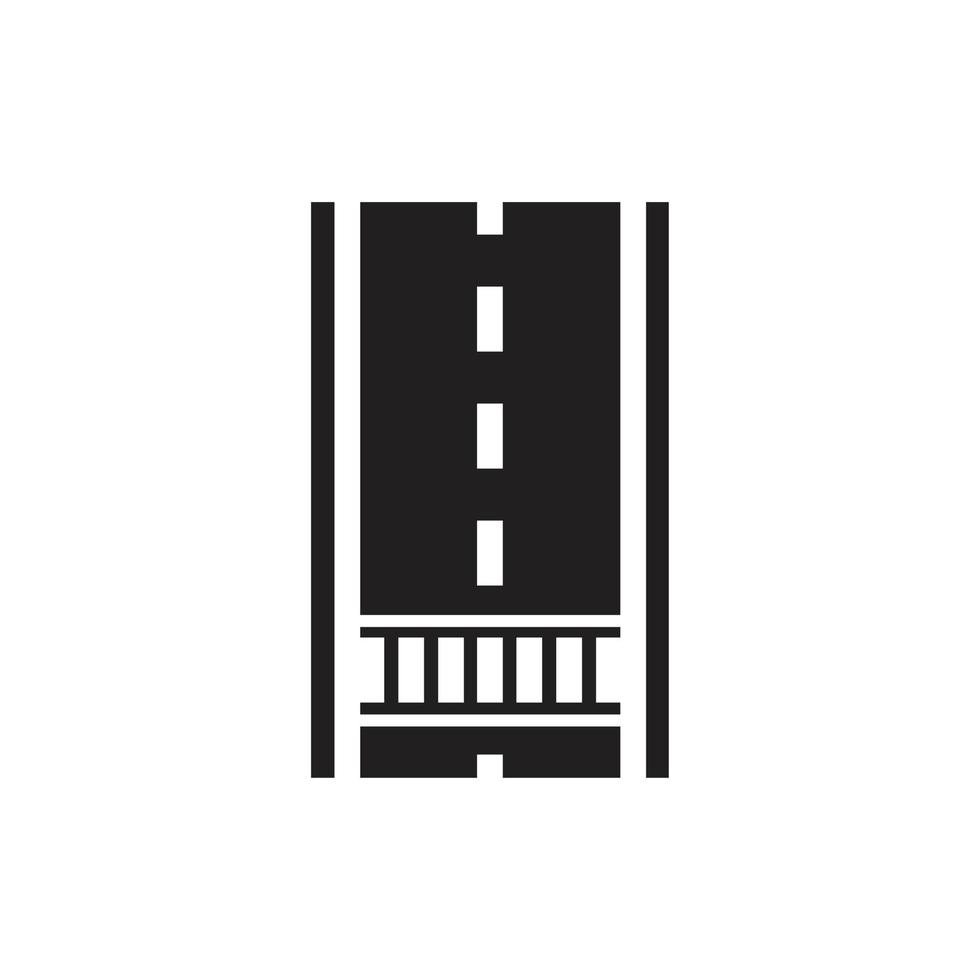 Road icon template black color editable. vector
