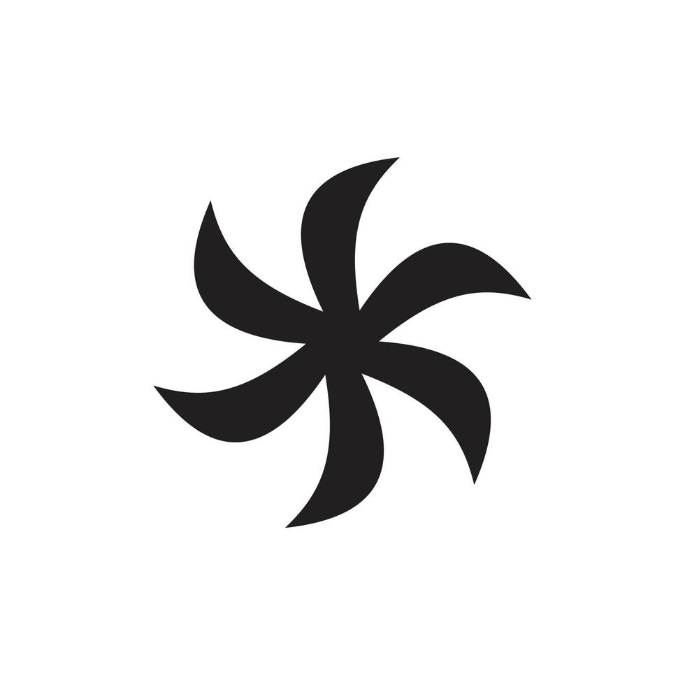 black fan and propeller icon template black color editable. black fan and propeller icon symbol Flat vector illustration for graphic and web design.