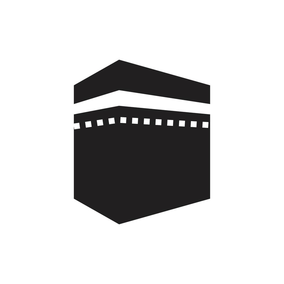 plantilla de icono kaaba color negro editable. ilustración de vector plano de símbolo de icono kaaba para diseño gráfico y web.