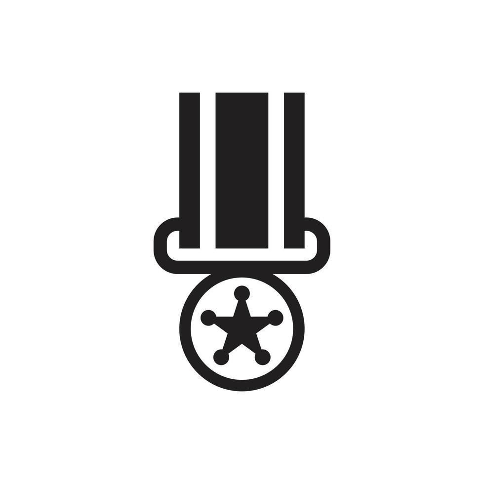 Medal icon template black color editable. Medal icon symbol Flat vector illustration for graphic and web design.