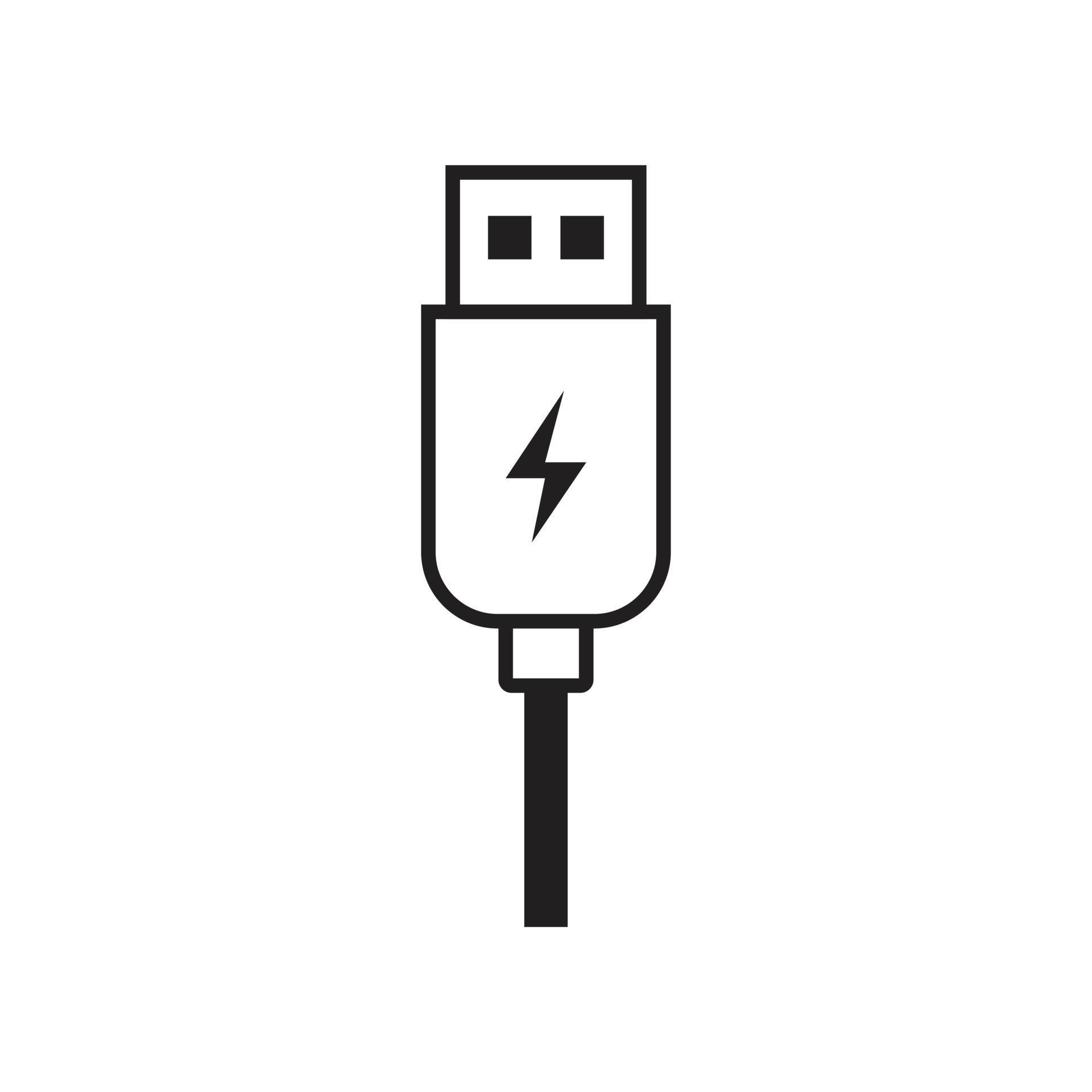 USB charge icon template black color editable. USB charge icon symbol