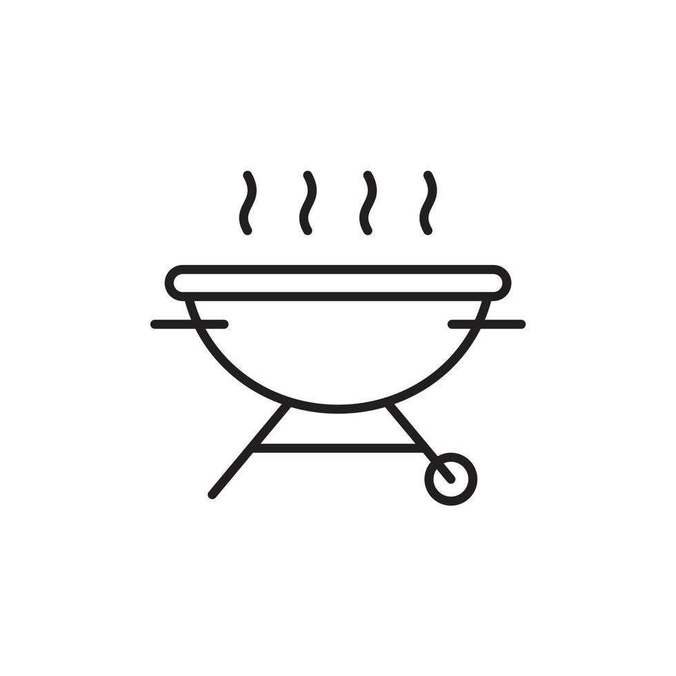Barbeque icon template black color editable. Barbeque icon symbol Flat vector illustration for graphic and web design.