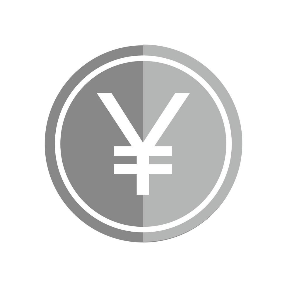 icono de signo de yen, vector de yen.