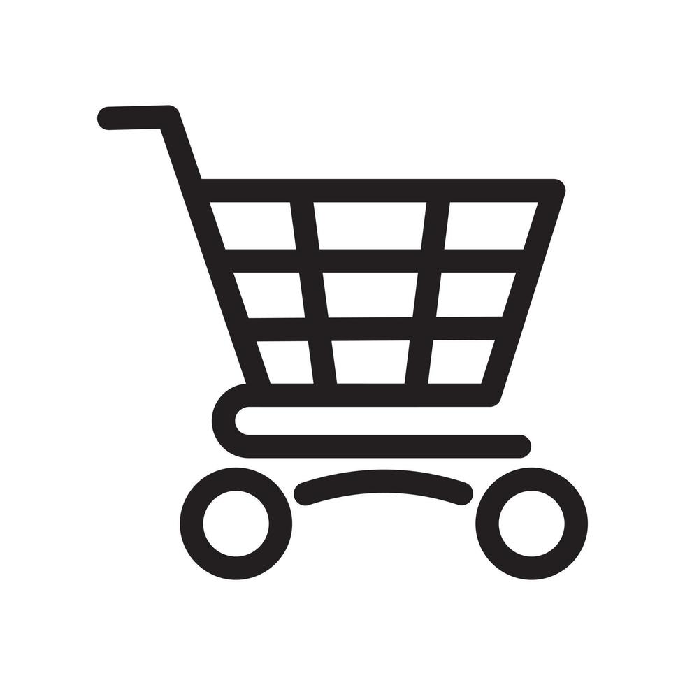 Trolley thin line, Add to shopping cart icon vector illustration for graphic and web design.