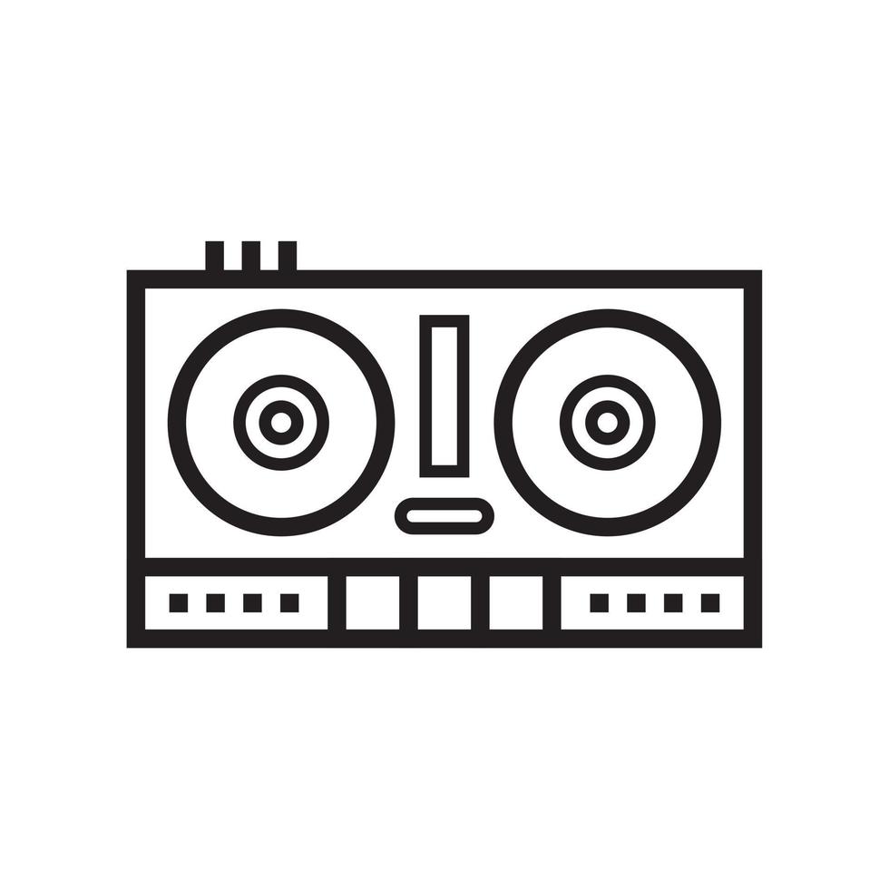 DJ remote for playing and mixing music icon template black color editable. DJ remote for playing and mixing music icon symbol Flat vector illustration for graphic and web design.