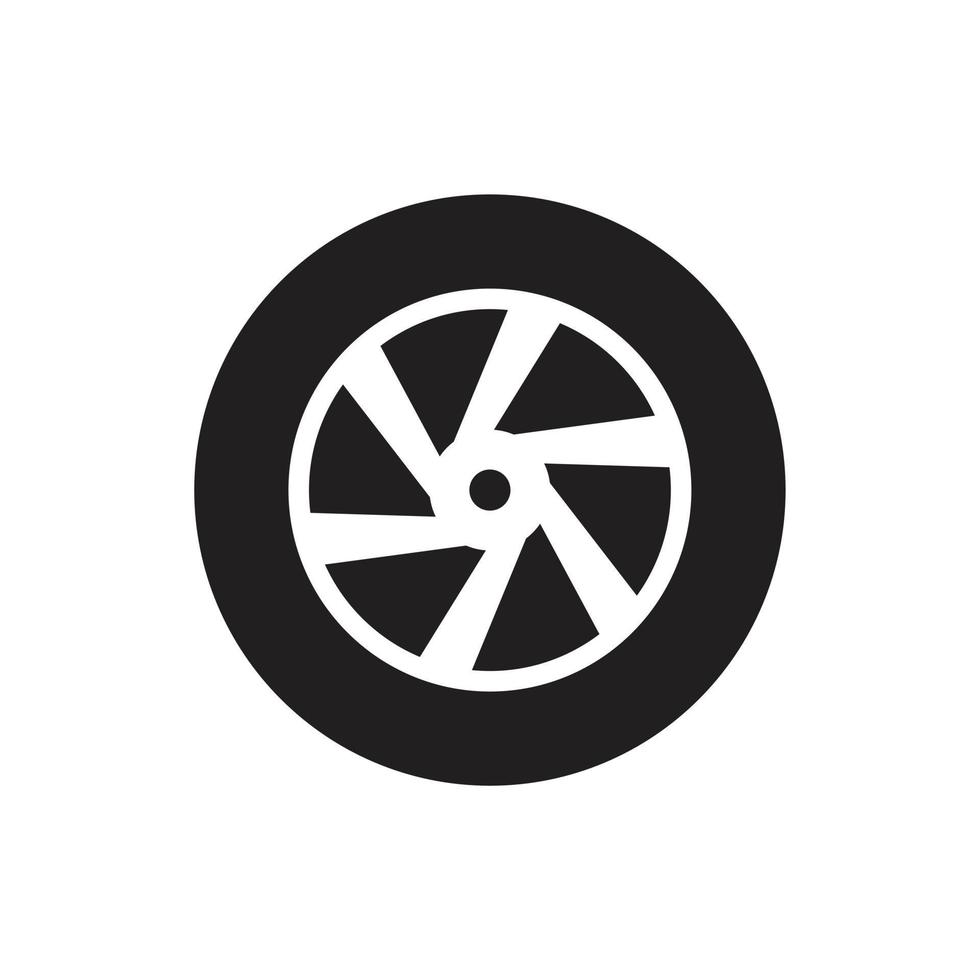 Tire Wheel icon template black color editable. Tire Wheel icon symbol Flat vector illustration for graphic and web design.