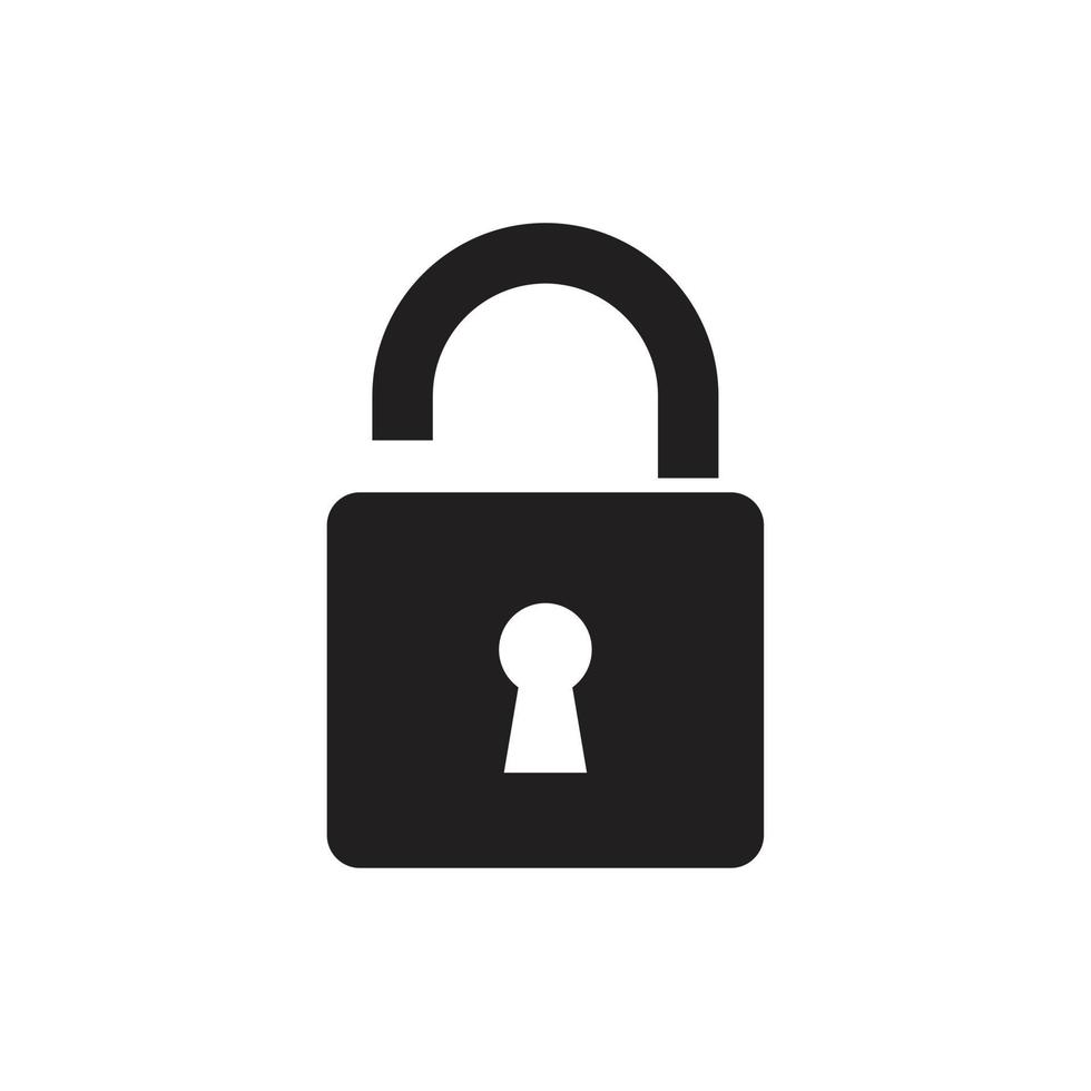 Padlock icon template black color editable. Padlock icon symbol Flat vector illustration for graphic and web design.