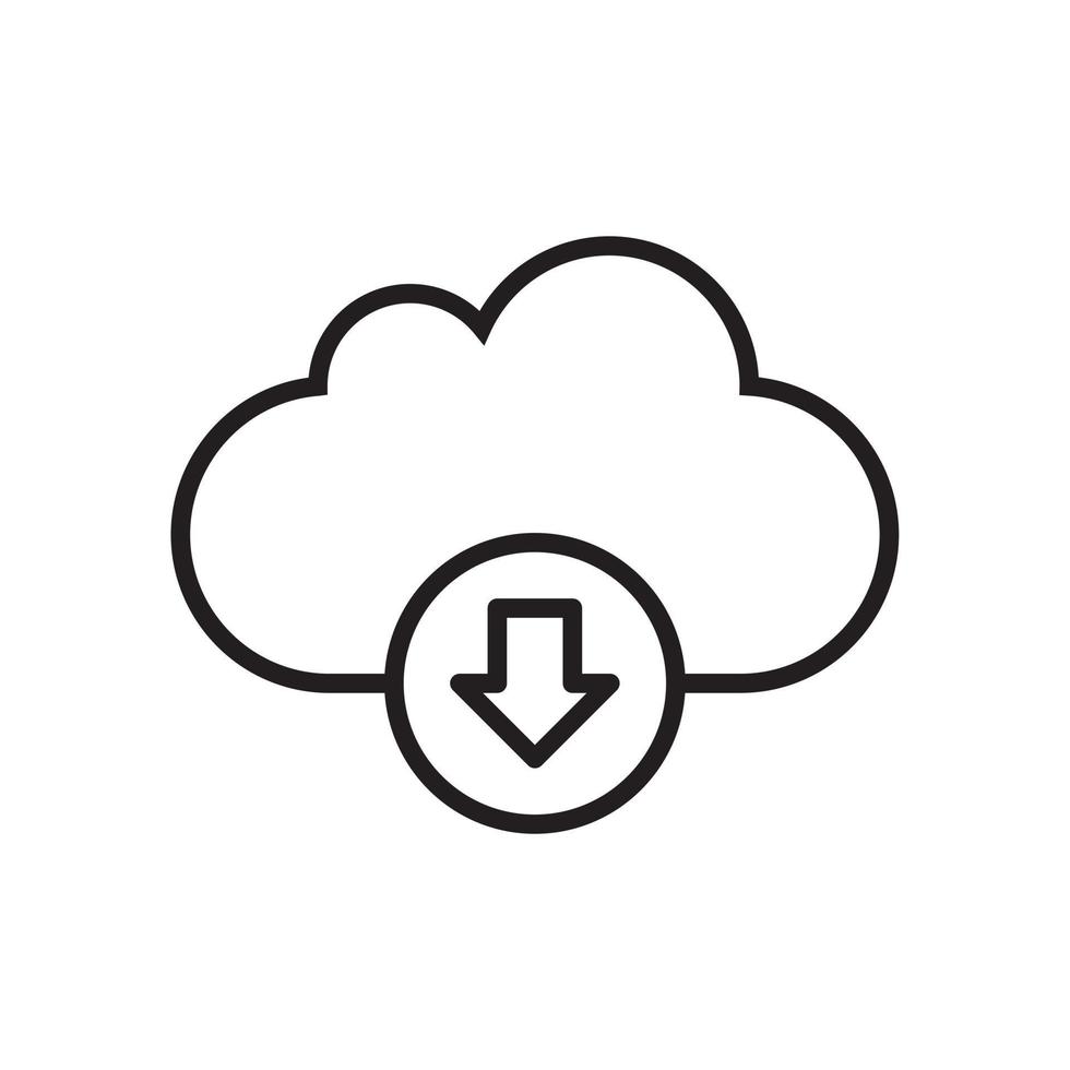 Download Cloud icon template black color editable. Download Cloud icon symbol Flat vector illustration for graphic and web design.