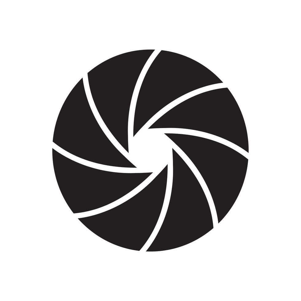 Shutter, lenses Icon template black color editable. Shutter, lenses Icon symbol Flat vector illustration for graphic and web design.