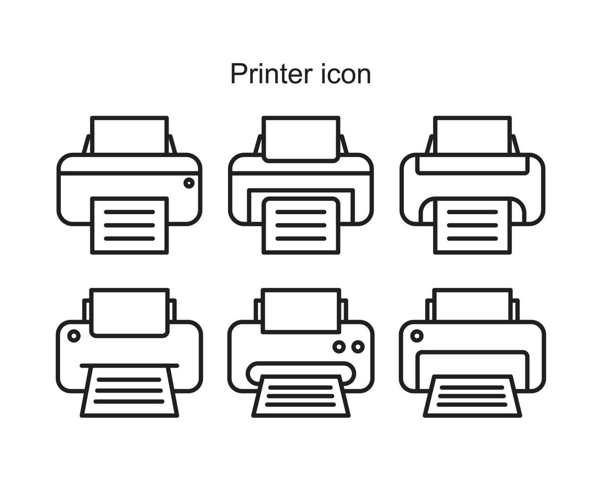 plantilla de icono de impresora editable en color negro. icono de impresora símbolo ilustración vectorial plana para diseño gráfico y web. vector