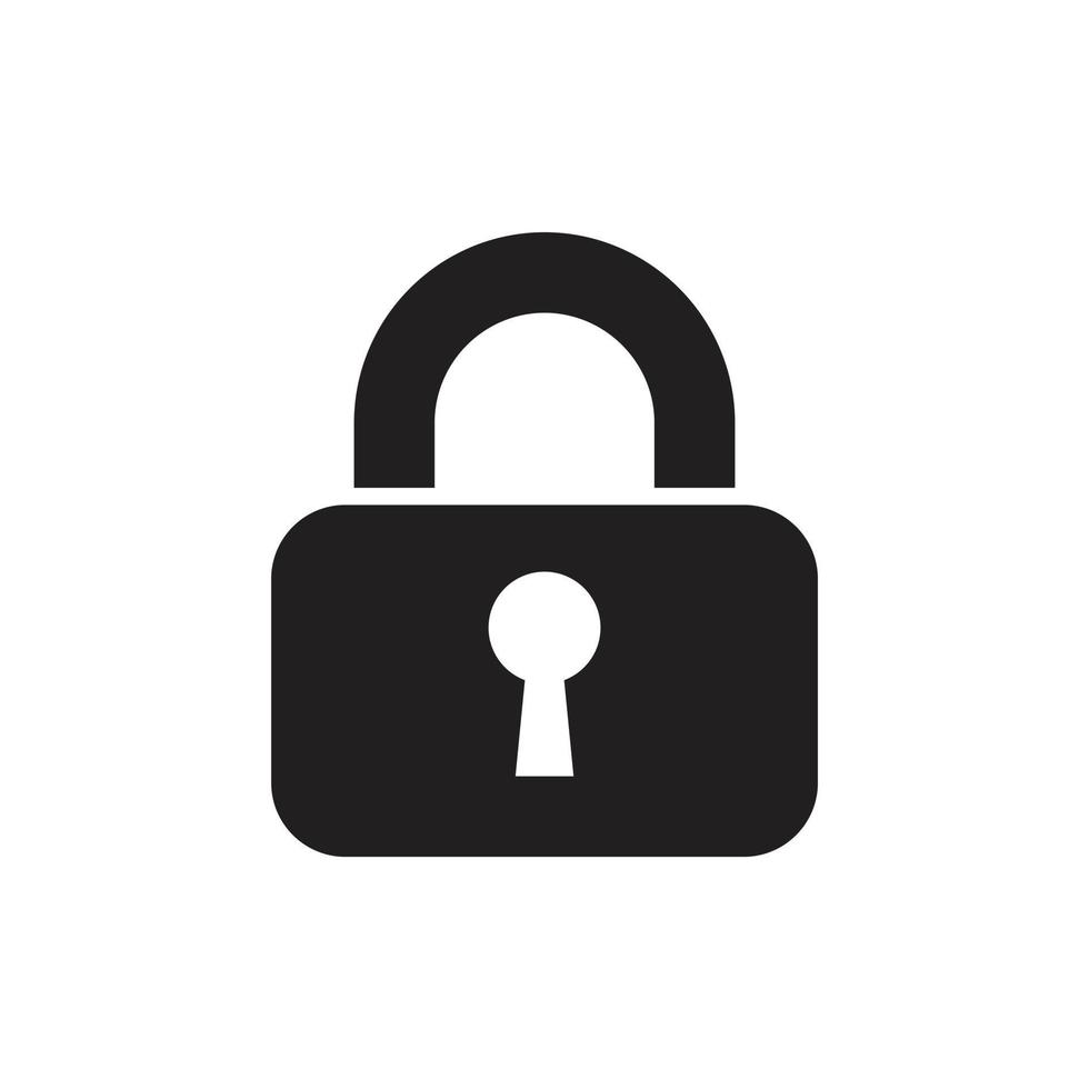 Padlock icon template black color editable. Padlock icon symbol Flat vector illustration for graphic and web design.