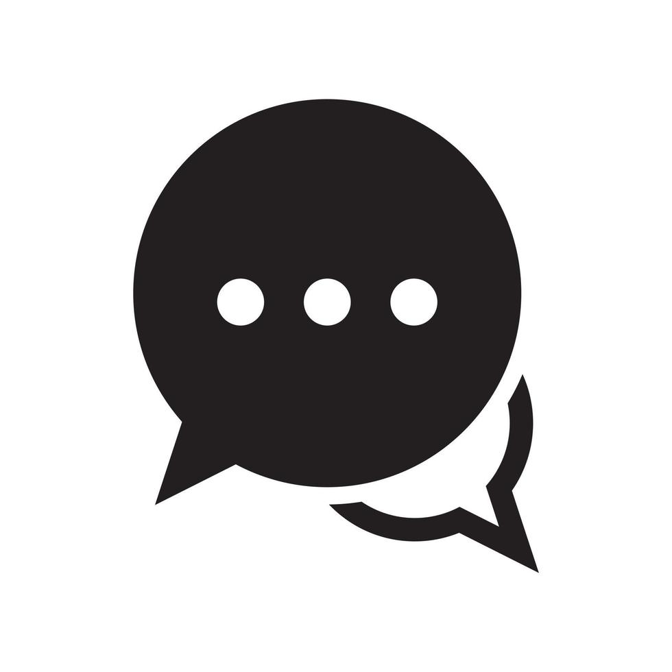 Chatting, message Icon template black color editable. Chatting, message Icon symbol Flat vector illustration for graphic and web design.