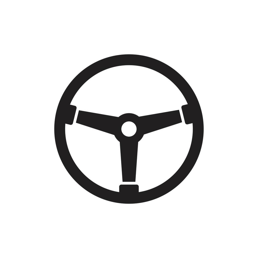 Steering wheel icon template black color editable. Steering wheel icon symbol Flat vector illustration for graphic and web design.