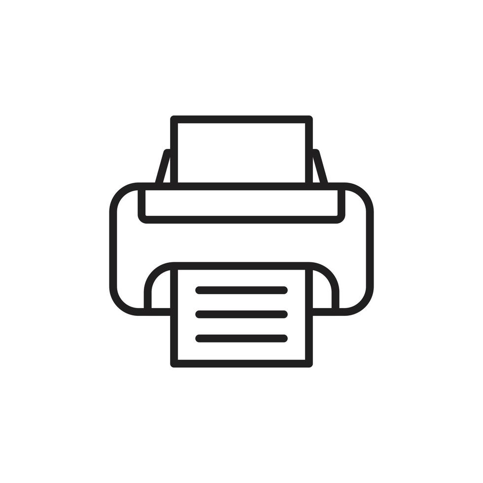 plantilla de icono de impresora editable en color negro. icono de impresora símbolo ilustración vectorial plana para diseño gráfico y web. vector