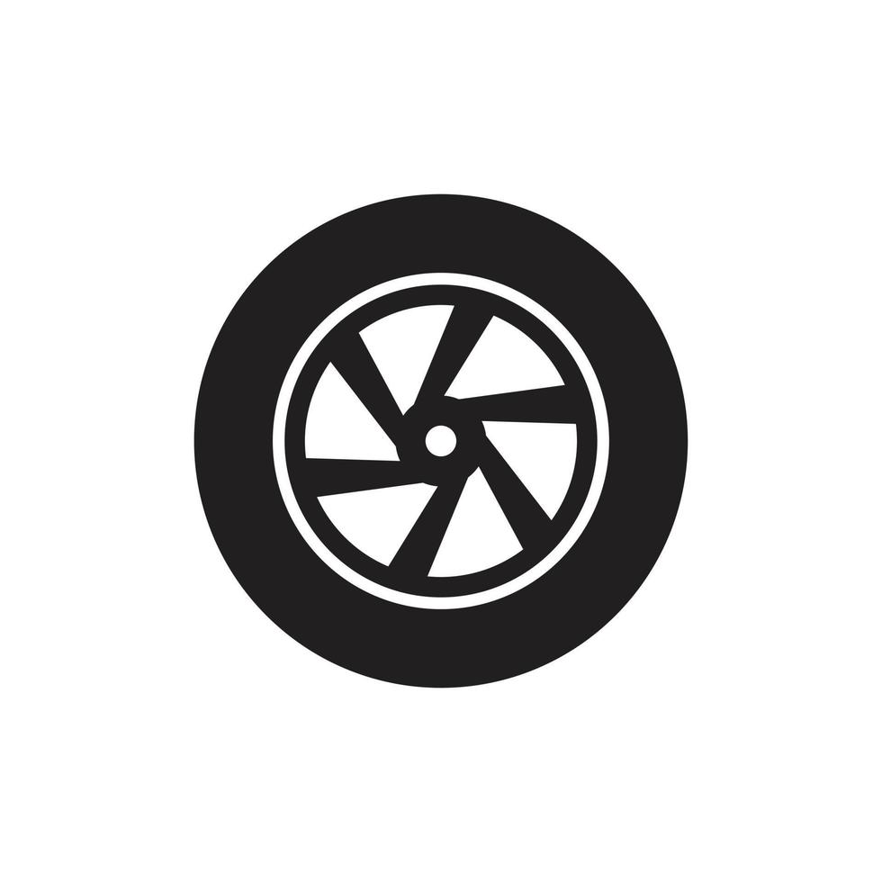 Tire Wheel icon template black color editable. Tire Wheel icon symbol Flat vector illustration for graphic and web design.