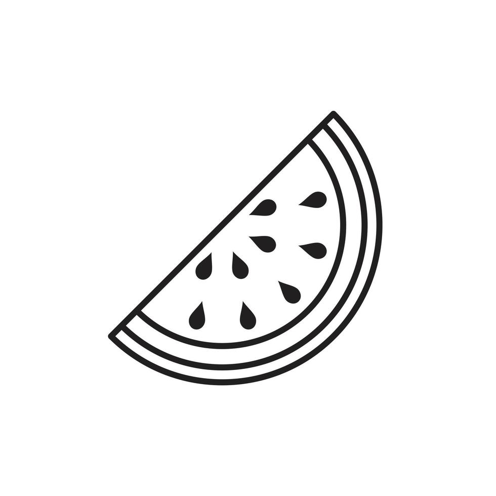 Watermelon icon template black color editable.  Watermelon icon symbol Flat vector illustration for graphic and web design.