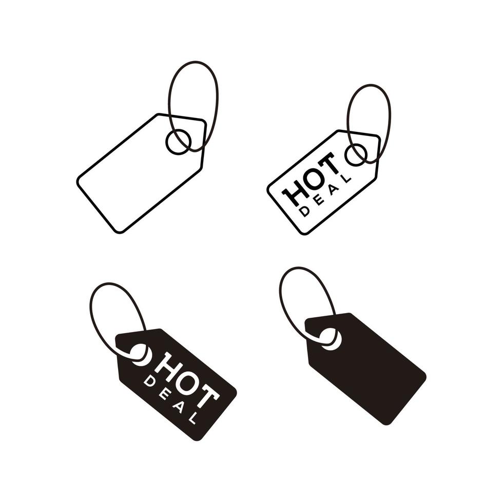 price tag icon of glyph style design vector template