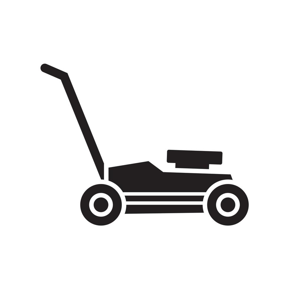 Lawn mower icon template black color editable. Lawn mower icon symbol Flat vector illustration for graphic and web design.