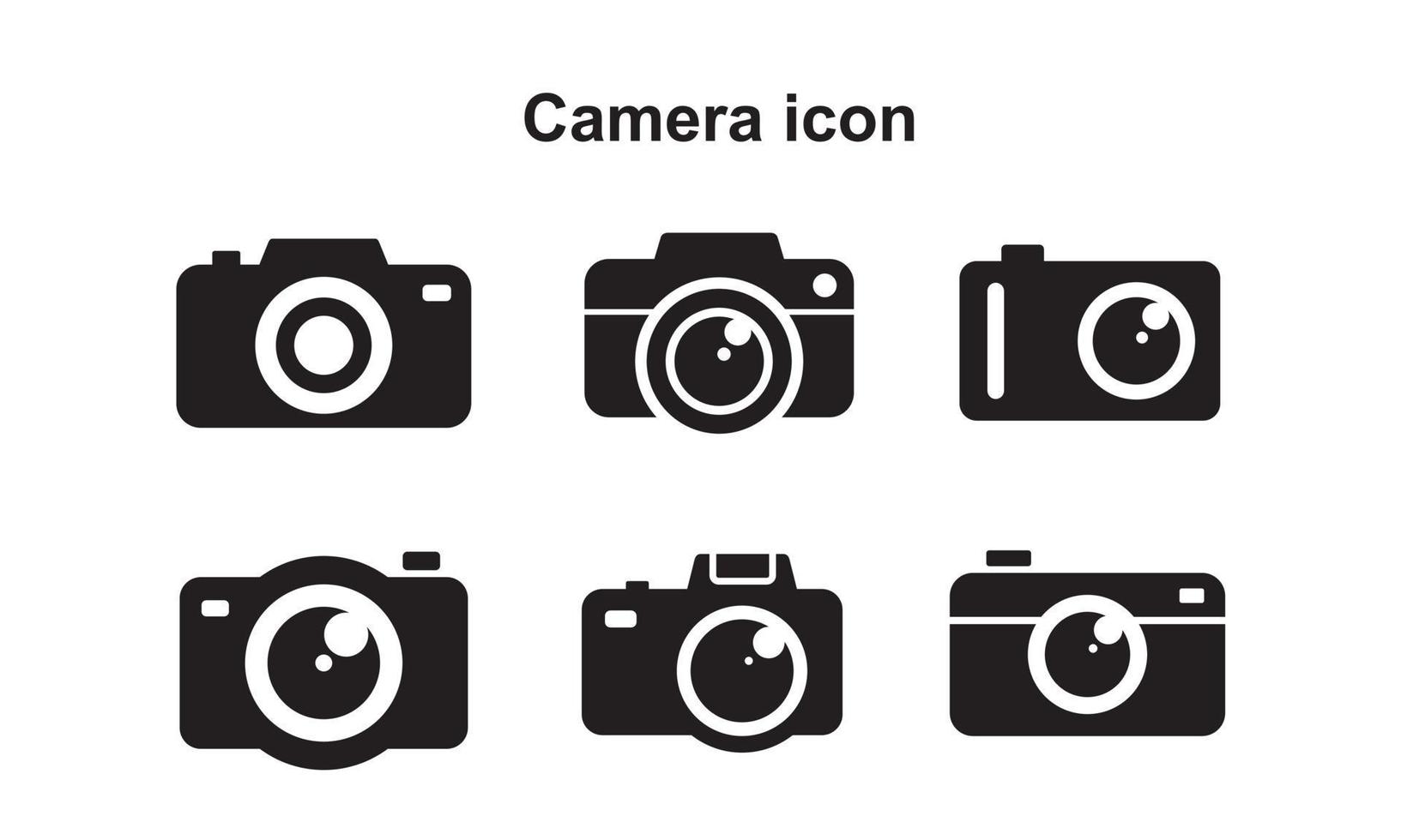 plantilla de icono de cámara editable en color negro. icono de cámara símbolo ilustración vectorial plana para diseño gráfico y web. vector