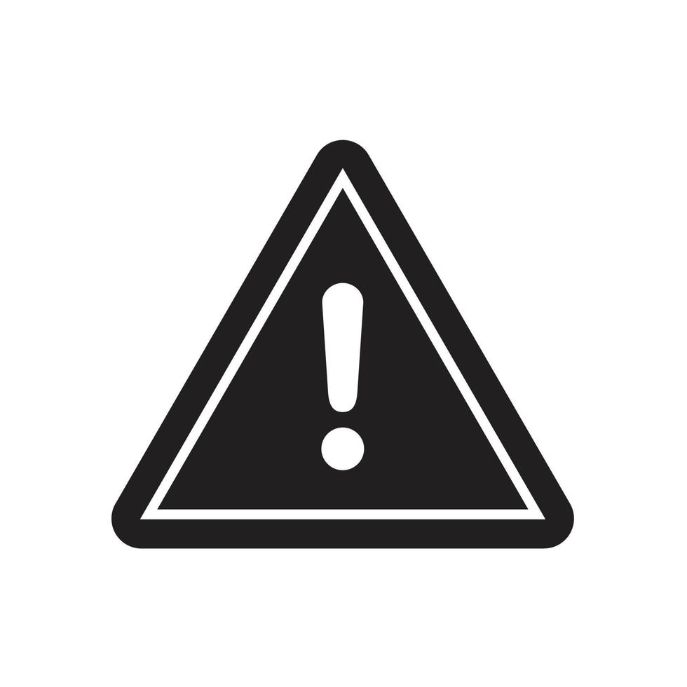 Danger, Warning Icon template black color editable. Danger, Warning ...