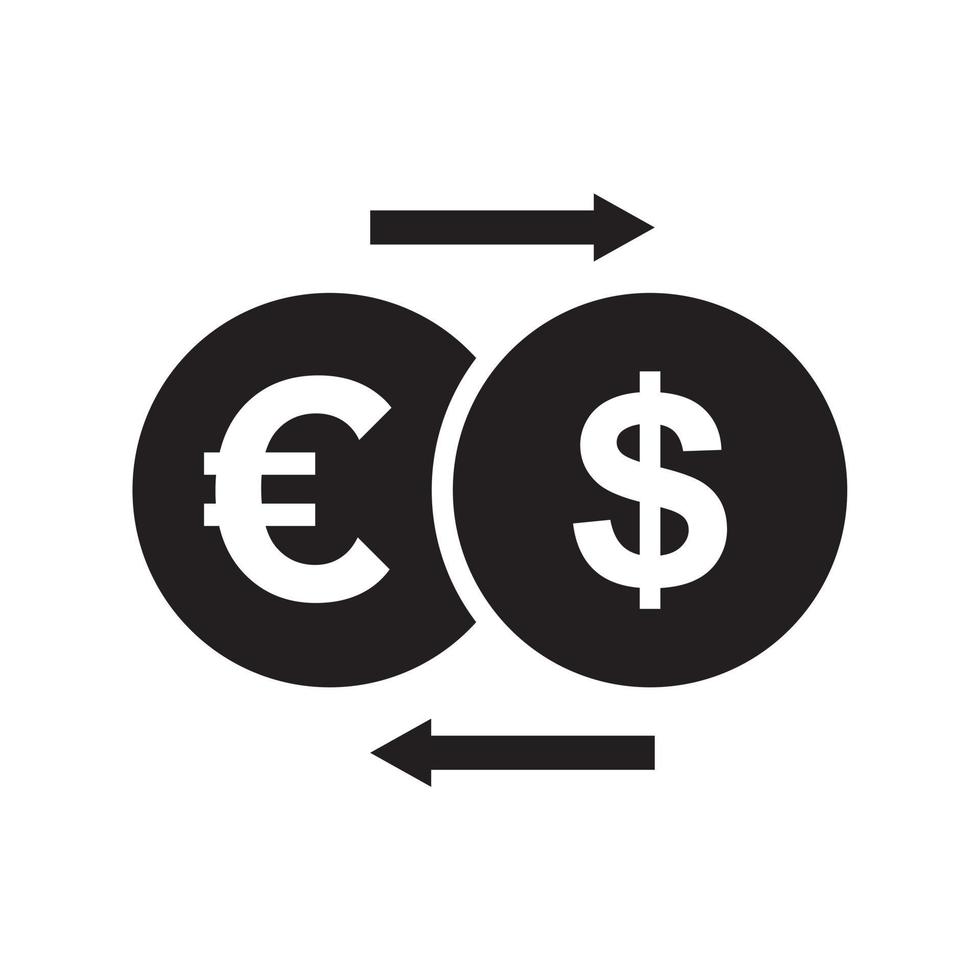 icono de dinero de transferencia de cambio de dinero ilustración vectorial para diseño gráfico y web. vector