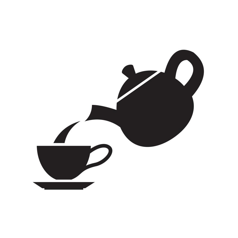 Pouring tea party icon template black color editable. Pouring tea party icon symbol Flat vector illustration for graphic and web design.