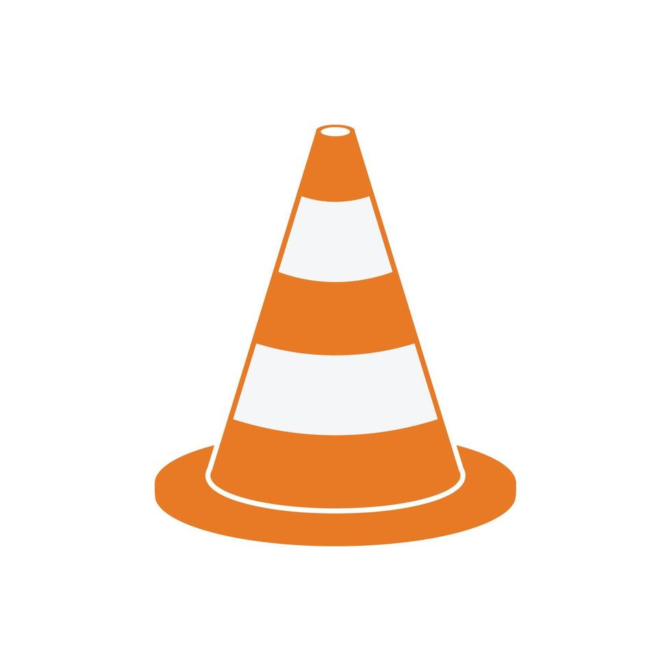 Traffic cone icon template black color editable. vector
