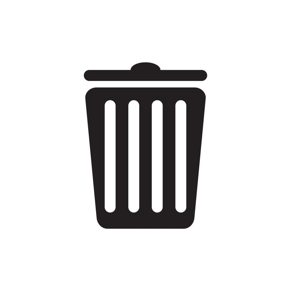 Trash can Icon template black color editable. Trash can Icon symbol Flat vector illustration for graphic and web design.
