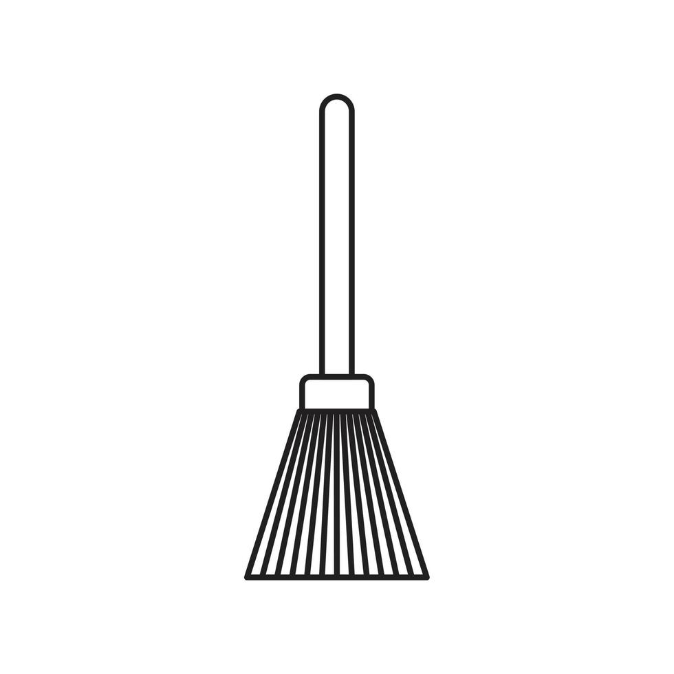 broom icon template black color editable. broom icon symbol Flat vector illustration for graphic and web design.