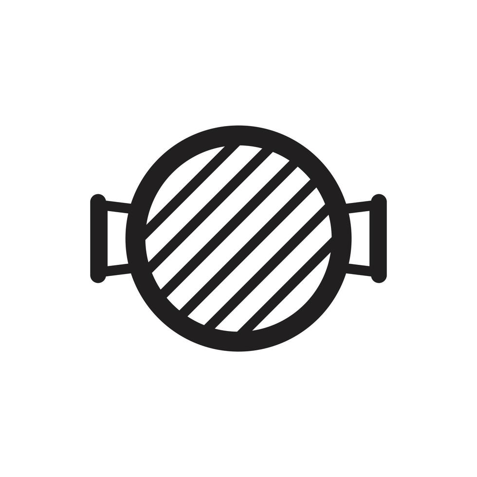 Grill icon template black color editable. Grill icon symbol Flat vector illustration for graphic and web design.