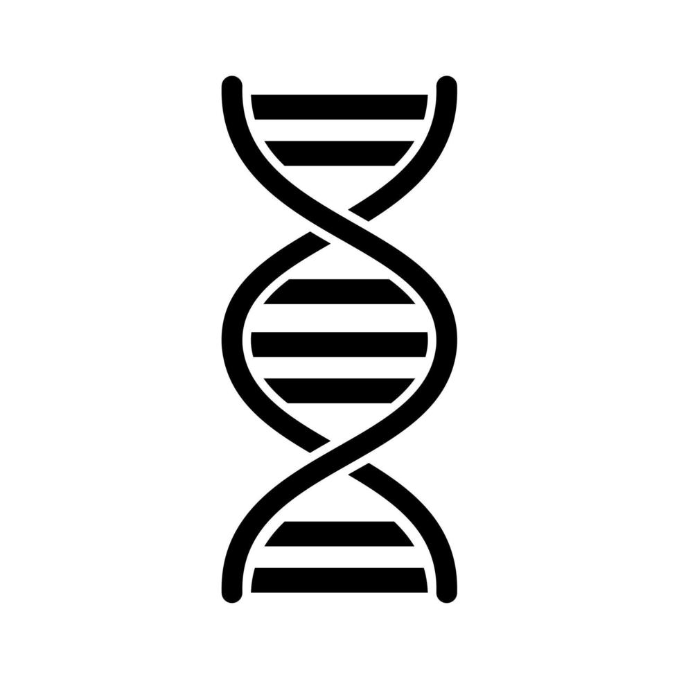 DNA icon in trendy flat design vector