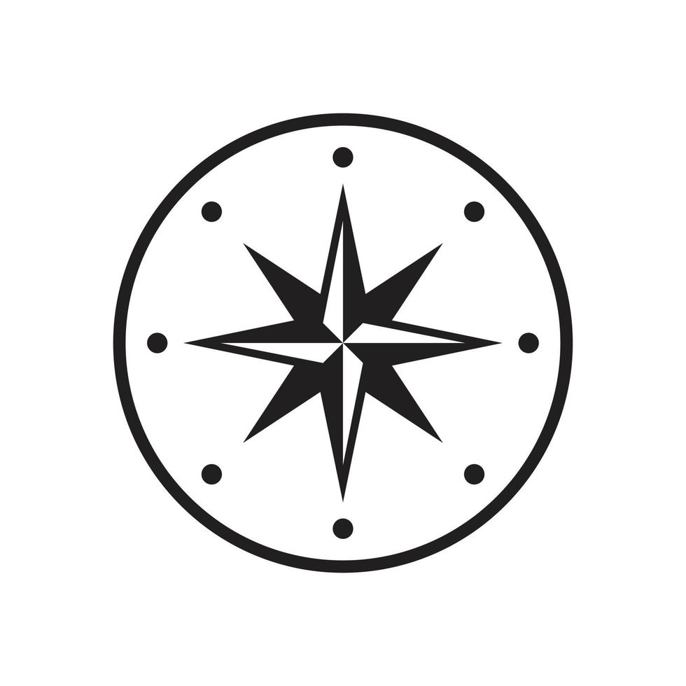 Compass Icon template black color editable. Compass Icon symbol Flat vector illustration for graphic and web design.