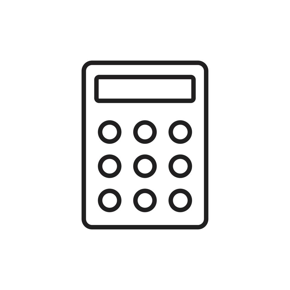 Calculator icon template black color editable. vector