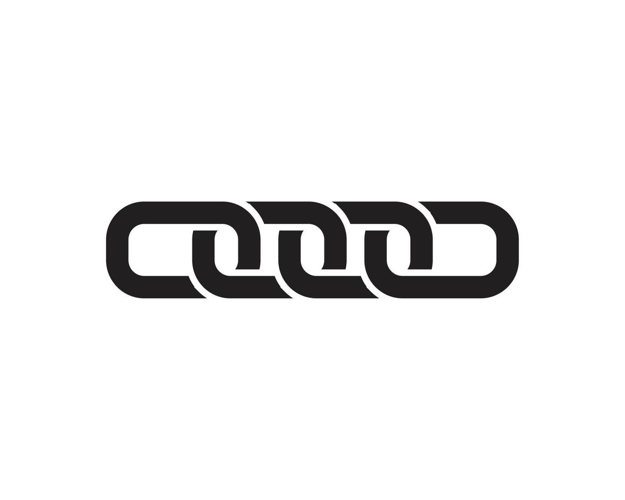 Chain icon template black color editable. vector